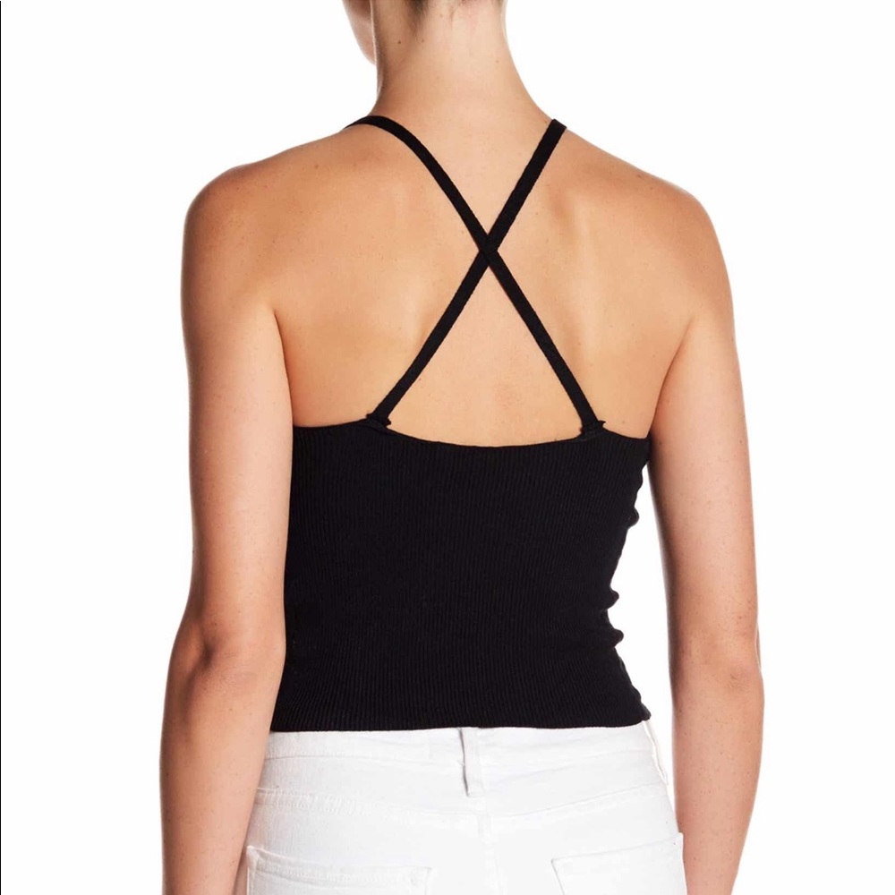 Poof V-Neck Ribbed Tank - Picture 2 of 5